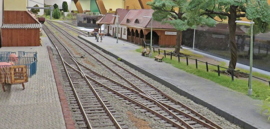 Bild Bachbahn im Modell Foto eines Modells der Bachbahn bei Weilerbach